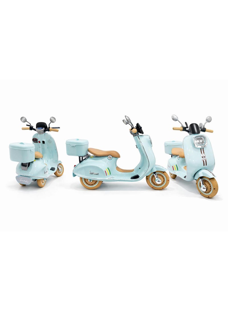 ضحكة  دراجة  كهربائية للأطفال 6 فولت بثلاث عجلات، إضاءة LED وموسيقى - سكوتر ركوب آمن للأولاد والبنات - Image 3